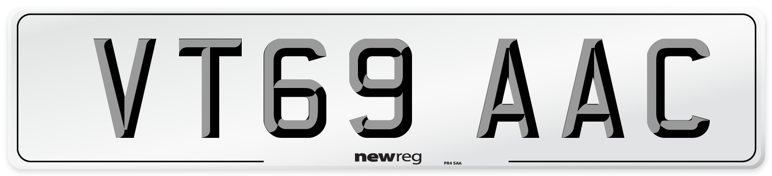 VT69 AAC Number Plate from New Reg